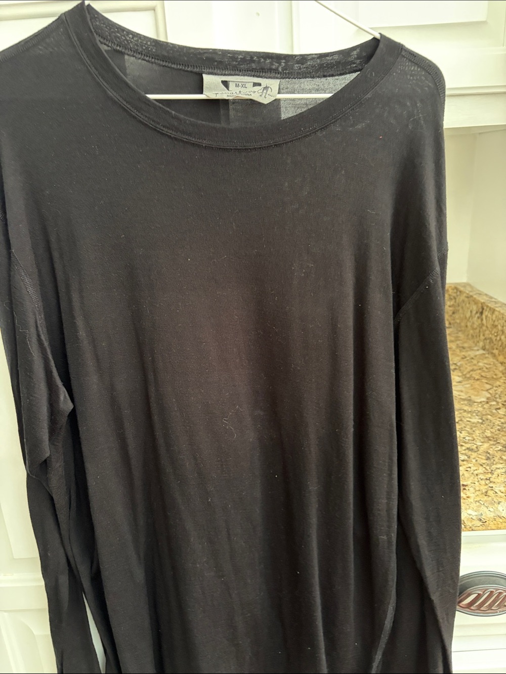 Smartwool Men's Long-Sleeve Crew in black with pants